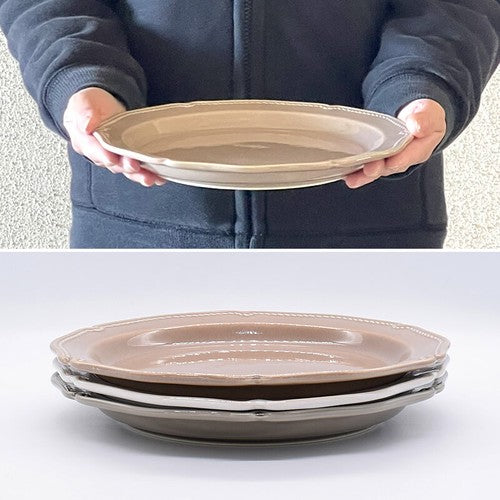 グレージュ ディナープレート「大皿 日本製 美濃焼」