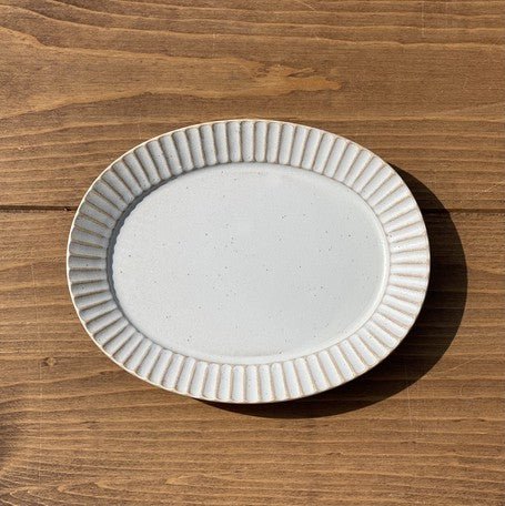 Shinogi＊ 菊型 楕円取皿 「美濃焼 小皿 取皿 楕円皿 日本製 和食器